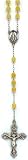 Rosary - Sterling Silver Rosary Yellow Jade Beads (With Convenient carrying case)