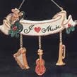I Love Music Ornament