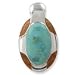 .925 Silver, Turquoise & Red Coral Pendant