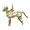 Dog Chihuahua Charm - Gold Plate