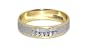 New 10K Two Tone Gold 4mm Ring Diamond-Cut Wedding Band