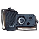 Pyle Home PDWR30B 3.5-Inch Indoor/Outdoor Waterproof Speakers (Black)