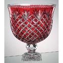Badash Crystal Cranberry Oxford Round Centerpiece