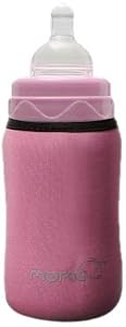 Momo Baby 3-Pack Wide Neck Thermal Glass Bottle Hugger, Pink, 9 Ounce