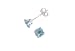 Sterling Silver 6mm Princess-Cut CZ Fashion Birthstone Earring in 6 Prong Setting, March
