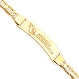 14K Arizona Cardinals Medium Logo w/Name Id w/Anchor Chain