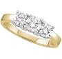 14kt. Two Tone, 1 ct. tw. Three Diamond Anniversary Ring