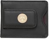 Chicago Bulls 3/4" Gold Plated Basketball on Brown Leather Money Clip / Credit Card Holder