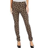 Cotton Rich Feather Print Denim Jeggings