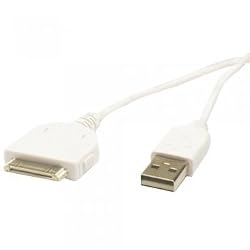 Scosche IPUSB USB 2.0 Cable for iPod (White)