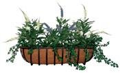 AUSTRAM 36" Leather Black Hampton Trough Planter
