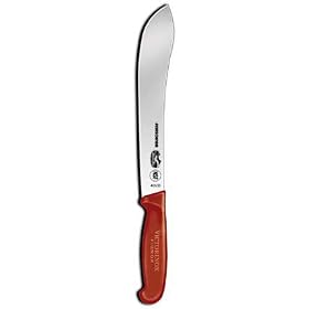 10 Butcher Knife - Red Fibrox handle - Forschner by Forschner