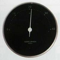 Georg Jensen Henning Koppel Thermometer 10 Cm Steel Black by GEORG JENSEN