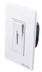 Neptun Apollo 80005-PW - Single Pole - Compact Fluorescent Dimmer - Paddle and Slide Switch - 600 Watt - Pearl White