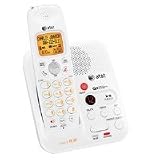 AT&T EL52109 DECT 6.0 Cordless Phone, White/Grey, 1 Handset | AT&T EL52109