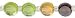 Blue Moon Machine Cut Coin Strung Glass Beads - 14 Inch Strand/Chartreuse