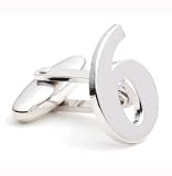 Personalized Silver Number Cufflinks #60-69