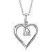 10kt. White Gold, Diamond Heart Pendant