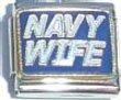 Clearly Charming Navy Wife Italian Charm Bracelet Link