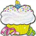 TREND ENTERPRISES T-10101 SPARKLE ACCENTS BIRTHDAY CUPCAKES-24/PK 5-1/2