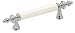 Amerock Royal Family 3 Pull Polished Chrome With Ceramic White Insert