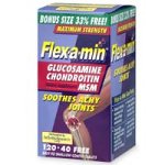 Flex-A-Min Glucosamine Chondroitin MSM Tablets, Maximum Strength, Bonus Size 33% Free - 160 ea