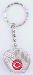 Cincinnati Reds Glove Keychain