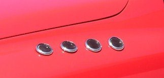 Universal Chrome Oval Port Accents / Fender Vents