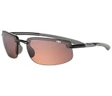 Apparel : Action Sport Upshot Sunglasses with Shiny Black Frames and Polarized Sandstone Lenses from Bolle