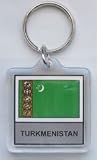 Turkmenistan - Country Lucite Key Rings