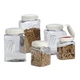 Snapware 60002BXS Square Grip 10-Piece Airtight Dry-Food Canister Set