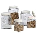 Snapware 60002BXS Square Grip 10-Piece Airtight Dry-Food Canister Set