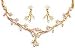 Gift for Her - Gold Plated Earring and Necklace Sets Cubic Zirconiz (kns1412r)