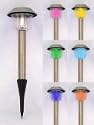 Stainless Steel Solar Landscape Light with 7 Colors (2 Pack)