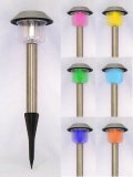 Stainless Steel Solar Landscape Light with 7 Colors - Two lights per order!