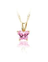 Butterfly CZ Birthstone Pendant or Necklace Pendant with Box R41717 OCTOBER