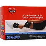 Valeo Adjustable Ankle/Wrist Weights, 20 lb. Combined Weight, Pair