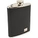 Bey Berk StainlEssential Steel / Black Buffalo Leather Flask