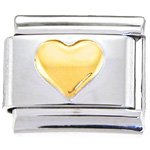 Gold Heart Italian Charm