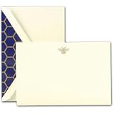 Engraved Gold Bee Correspondence Cards