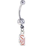 NCAA SYRACUSE Orangemen DOUBLE Crystalline Gem Belly Ring