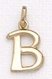 14kt Solid Yellow Gold Initial B Charm - LET150B