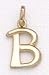 14kt Solid Yellow Gold Initial B Charm - LET150B