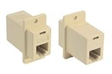Modular Coupler, RJ11 (6x4), Crossed, 30?, Color: Ivory