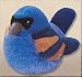 Plush Blue Grosbeak Audubon Bird 5 