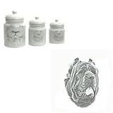 Mastiff Neapolitan Canister Set, Porcelain by Rosalinde