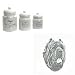 Mastiff Neapolitan Canister Set, Porcelain by Rosalinde