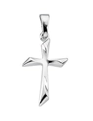 Dazzling Holy Cross in Solid 14 Karat White Gold 18.50X13.00 MM
