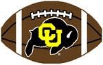 Colorado Buffaloes 24 x 15 Football-Shaped Rug