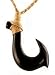 Hawaiian Jewelry Black Fish Hook Necklace